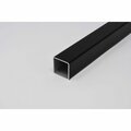Eztube Standard Square Extrusion  Black, 12in L x 1in W x 1in H, QR Both Ends 100-100-1-BK QR